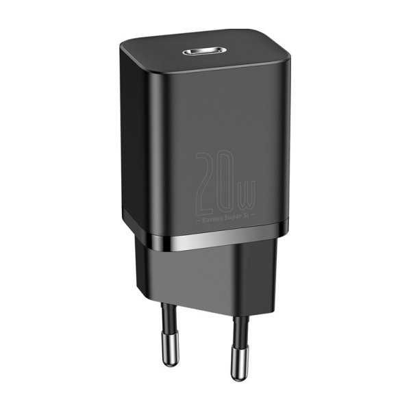 Įkroviklis Baseus Super Si 20W USB-C juodas CCSUP-B01