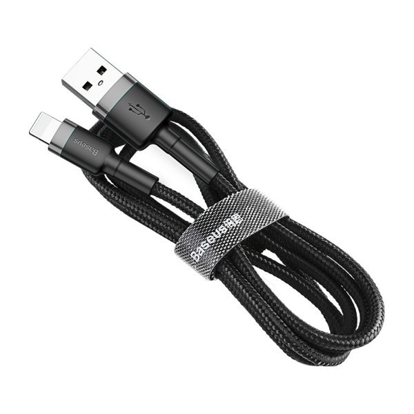 USB kabelis Baseus Cafule USB-A to Lightning 1.5A 2.0m pilkas-juodas CALKLF-CG1