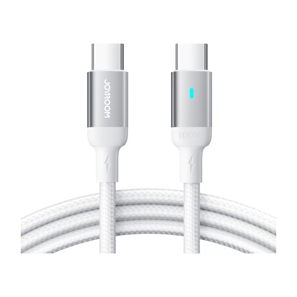 USB kabelis Joyroom S-CC100A10 Type-C to Type-C 100W 1.2m baltas