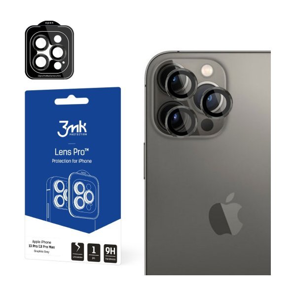 Apsauginis stikliukas kamerai 3mk Lens Pro Apple iPhone 15 Pro Max juodas