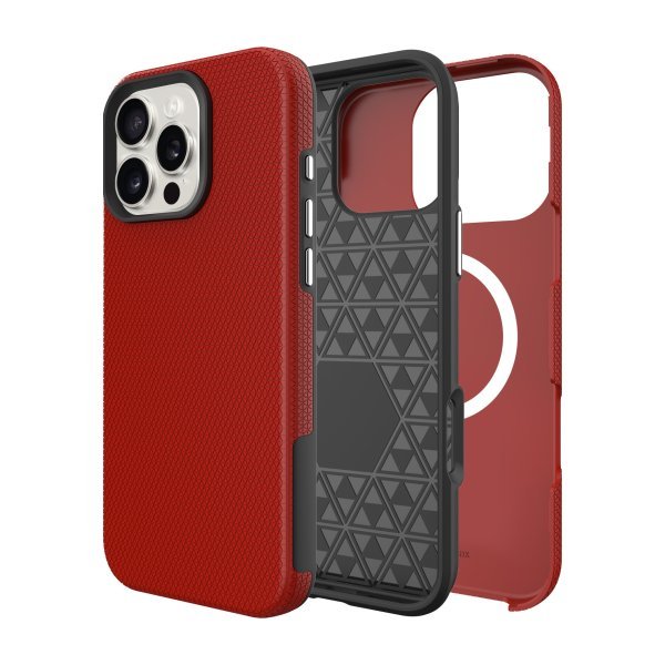 Dėklas Perfectionists Triangle Mag Case Apple iPhone 13 Pro raudonas