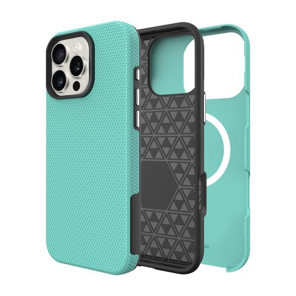 Dėklas Perfectionists Triangle Mag Case Apple iPhone 13 Pro žalias