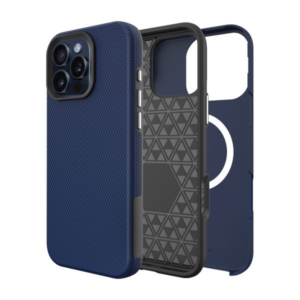 Dėklas Perfectionists Triangle Mag Case Apple iPhone 12 Pro Max tamsiai mėlynas
