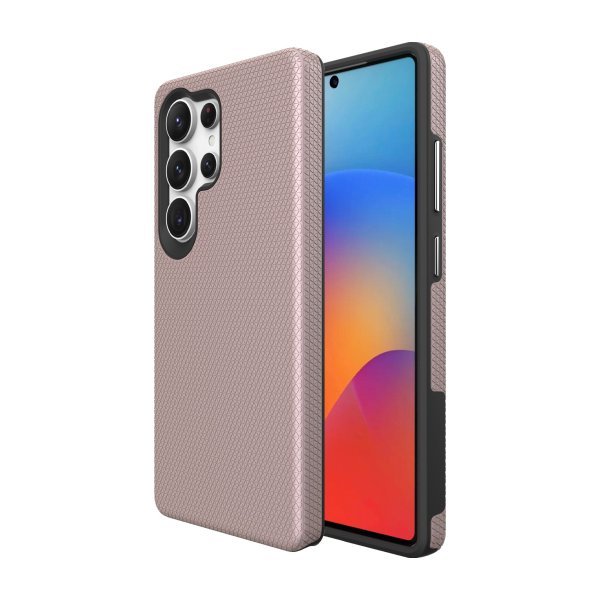 Dėklas Perfectionists Triangle Case Samsung S938 S25 Ultra rožinio aukso