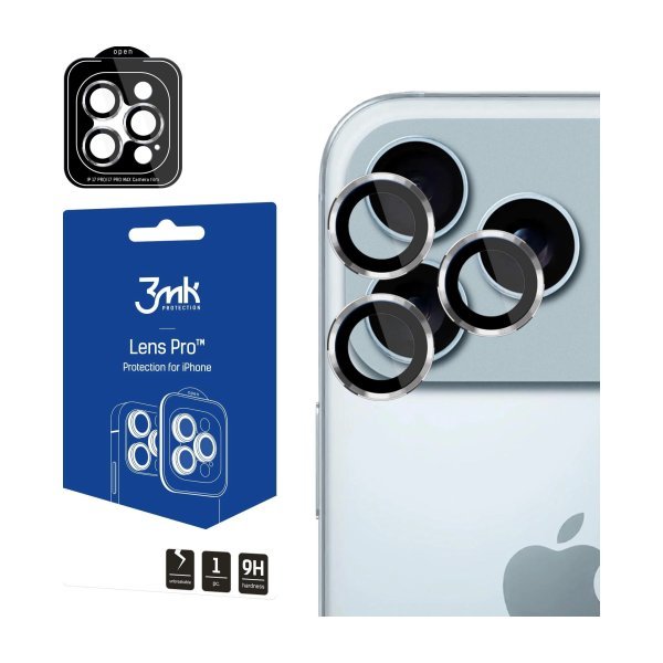 Apsauginis stikliukas kamerai 3mk Lens Pro Apple iPhone 17 Pro / 17 Pro Max sidabrinis
