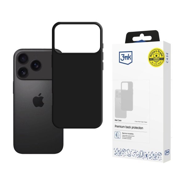 Dėklas 3mk Matt Case Apple iPhone 17 Pro / 18 Pro juodas
