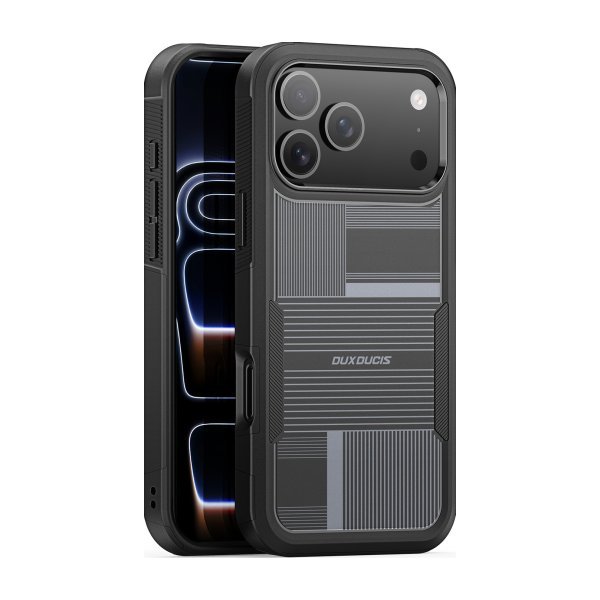 Dėklas Dux Ducis Shld Apple iPhone 17 Pro Max / 18 Pro Max juodas (Umbra Pattern)