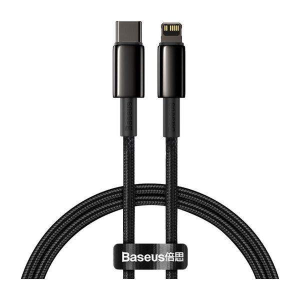 USB kabelis Baseus Tungsten PD20W USB-C to Lightning 1.0m juodas CATLWJ-01