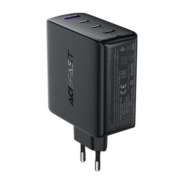 Įkroviklis Acefast A94 100W GaN 3xUSB-C / USB-A juodas